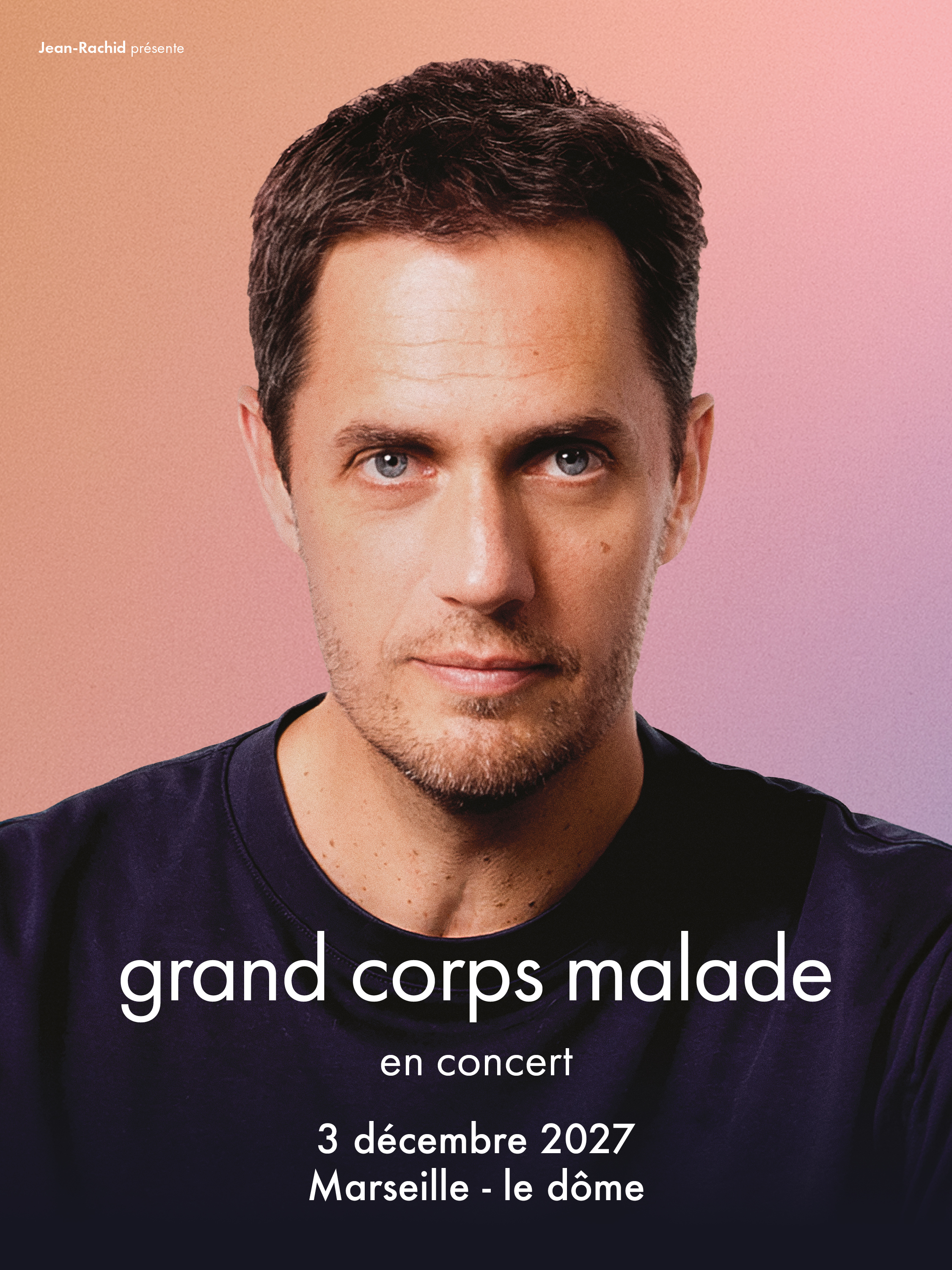 Affiche Grand Corps Malade en concert au Dôme de Marseille