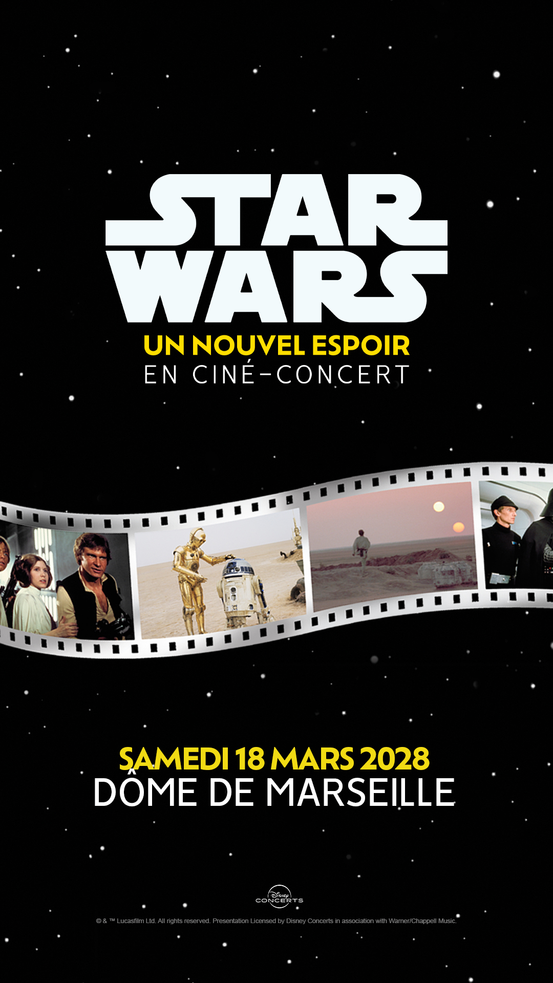 Star Wars en concert au Dôme de Marseille le Sam 18 mars