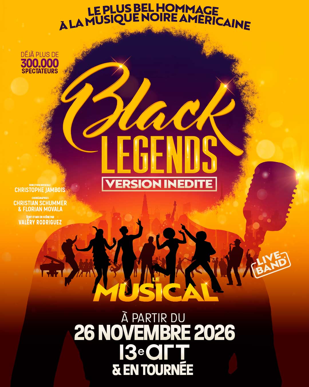 Affiche Black Legends, le Musical en concert au Dôme de Marseille